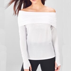 NWD Demi Lovato Fabletics Annabelle Long Sleeve Mesh Top Sz. L